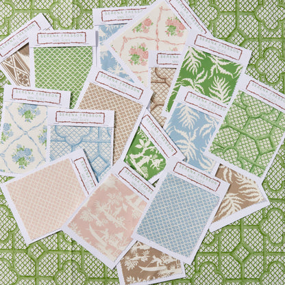 Blue Bamboo Trellis Fabric