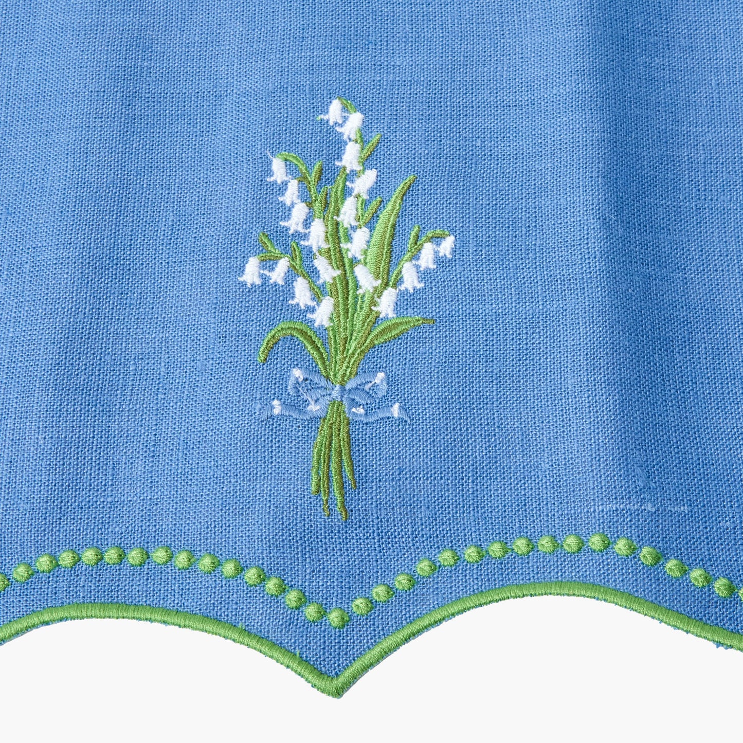 Blue Lily of the Valley Linen Placemats & Napkins (Set of 4)