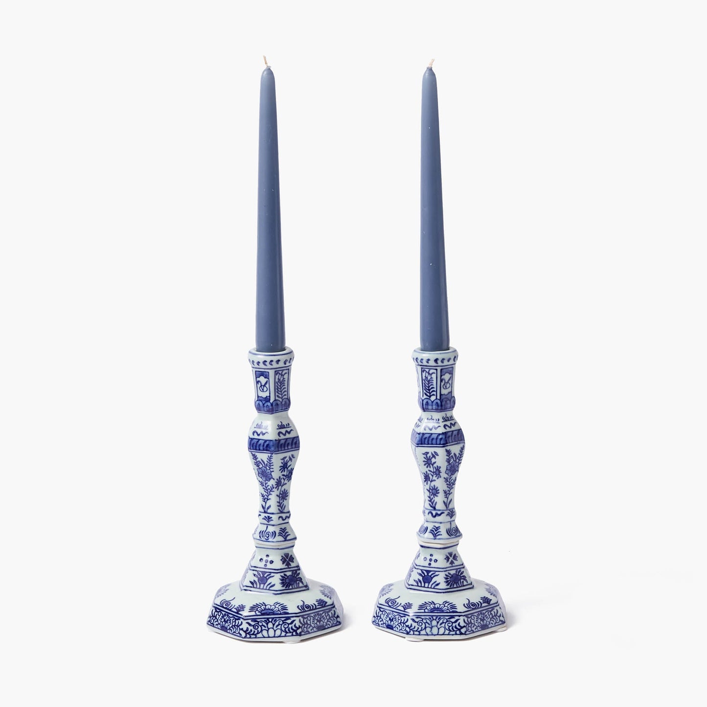 Dusty Blue Candles (Set of 8)