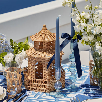 Blue Small Eden Candle Holders (Pair)