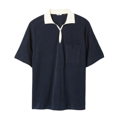 Raglan Terry Polo (Navy)