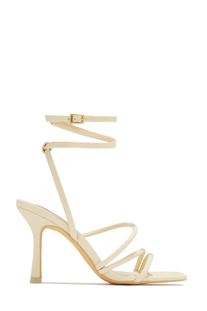 Katti Strappy Mid Heels - Nude