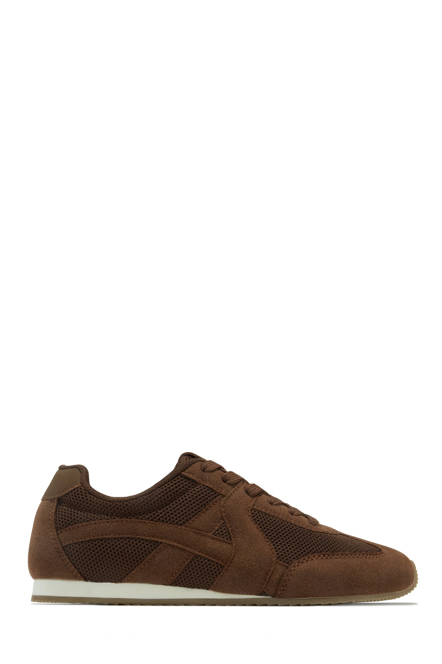 Downtown Stroll Lace Up Sneakers - Brown