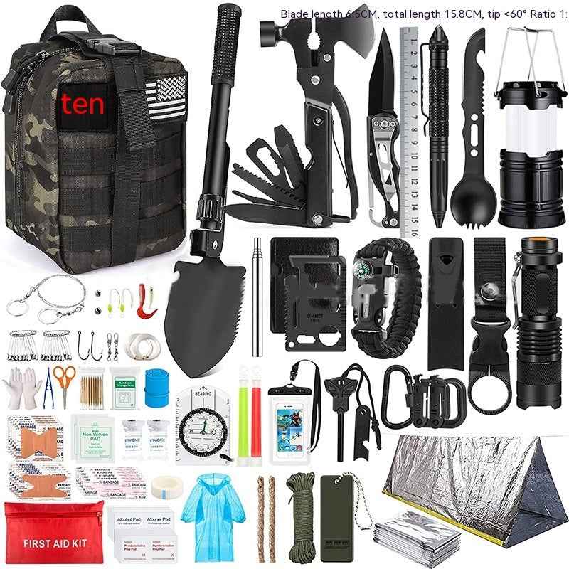 40-Piece Tactical Survival Emergency Kit – Outdoor & Emergency Preparedness Set