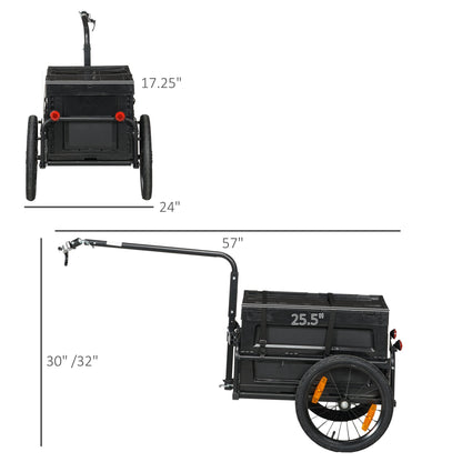 Bike Cargo Trailer with Removable Storage Box | 88 lb Capacity, Foldable with Flag & Reflectors