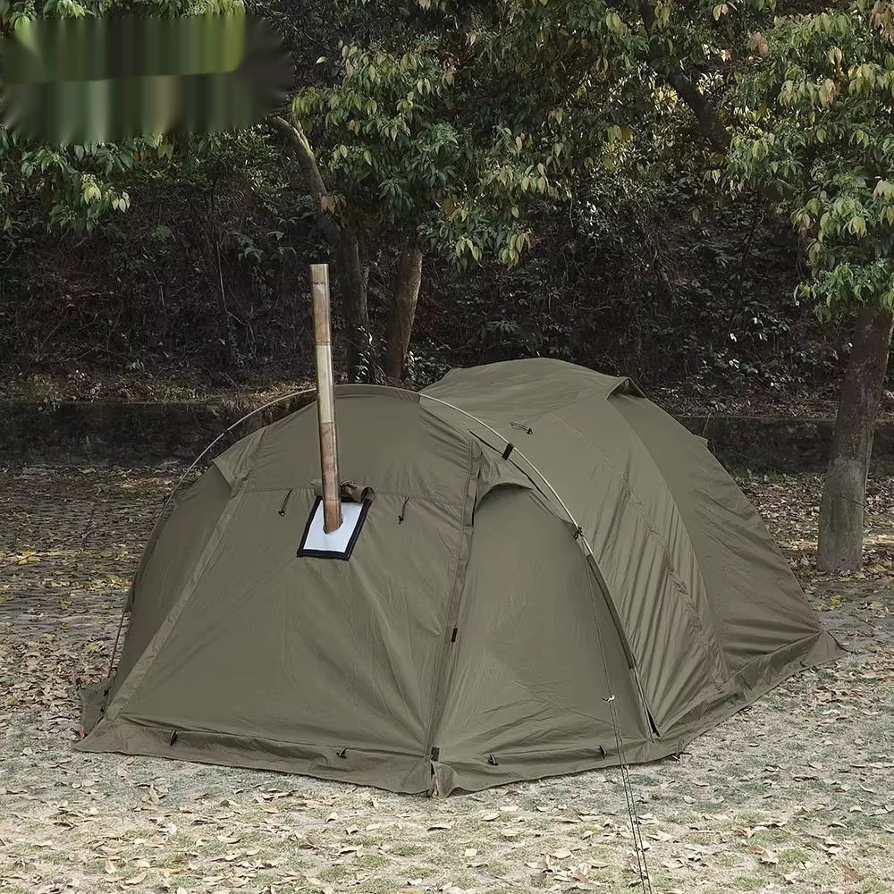 2-Person Camping Tunnel Tent with Extendable Dome – 4-Season, Double Layer