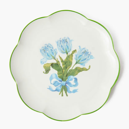 Blue Tulip Dinner Plates (Set of 4)