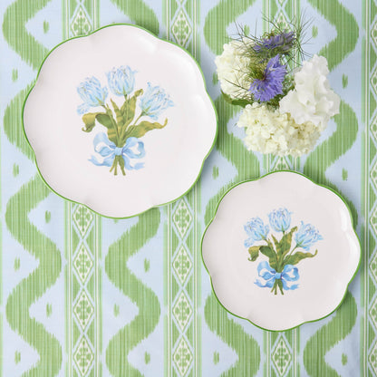 Blue Tulip Dinner Plates (Set of 4)