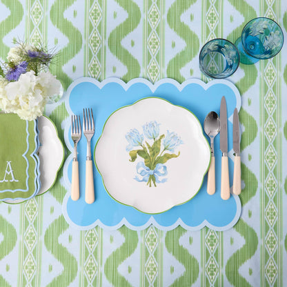 Blue Tulip Dinner Plates (Set of 4)