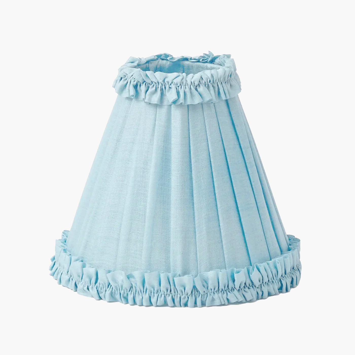 Blue Parrot Rechargeable Lamp with Soft Blue Silk Frilled Shade (18cm)