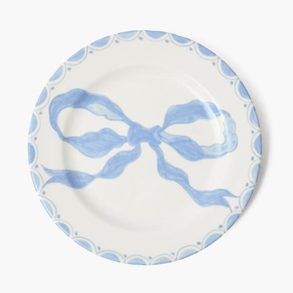 Marilyn Blue Bow Starter Plates (Set of 4)