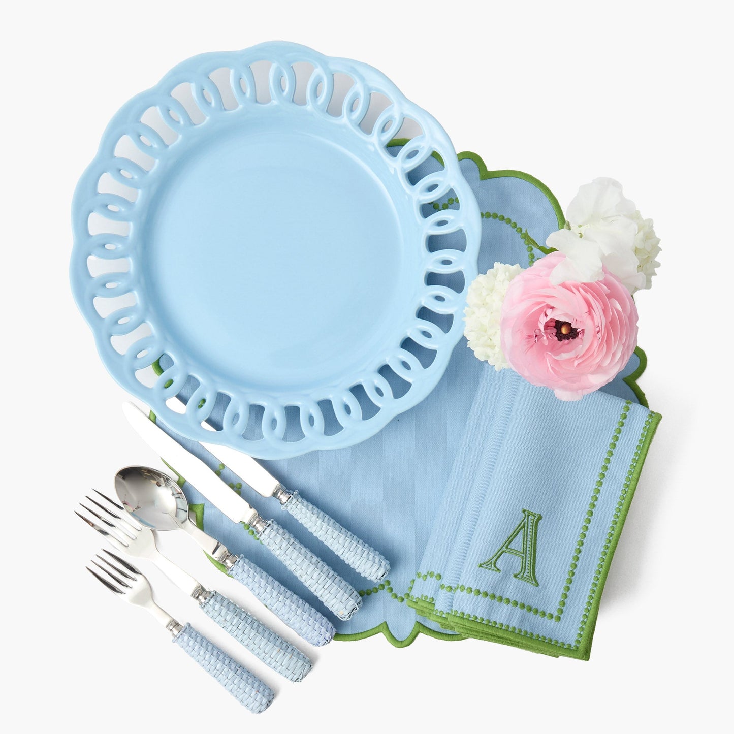 Soft Blue Lace Dinner Plate