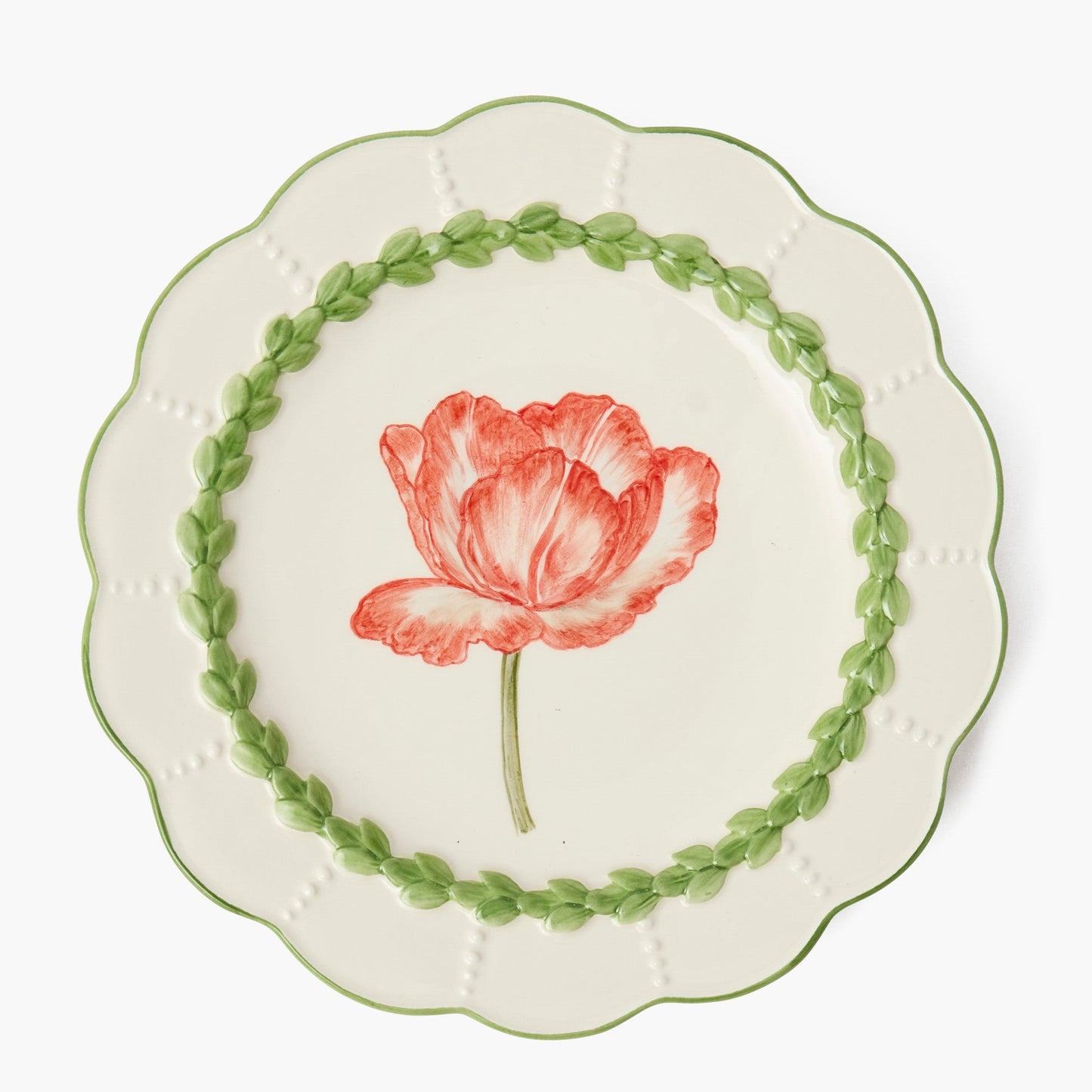 Green Laurel Tulip Dinner Plate