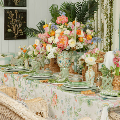 Green Chinoiserie Small Tole Urn Vase