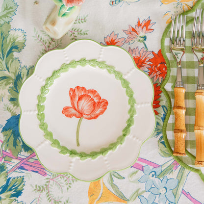 Green Laurel Tulip Starter Plate