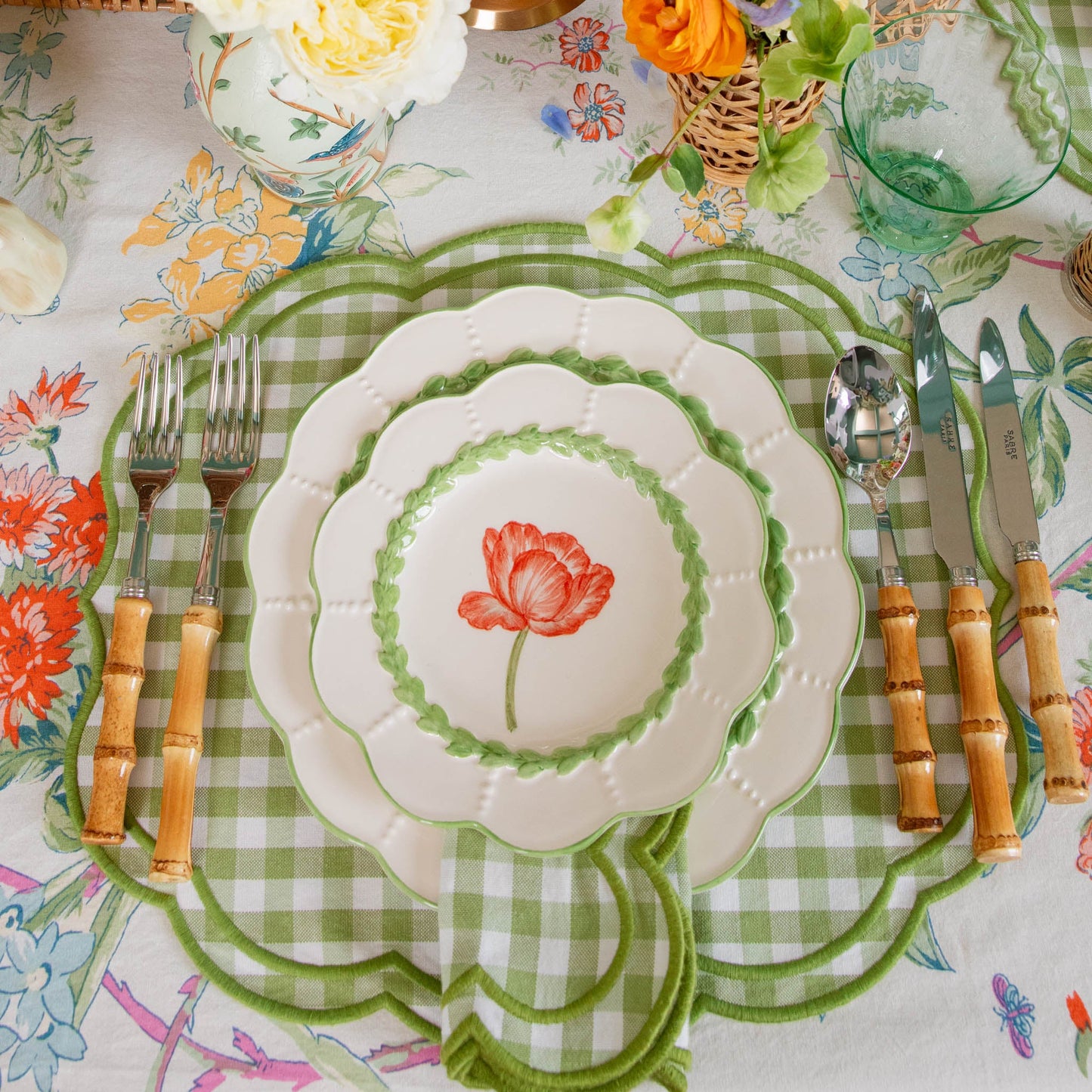 Green Laurel Tulip Starter Plate