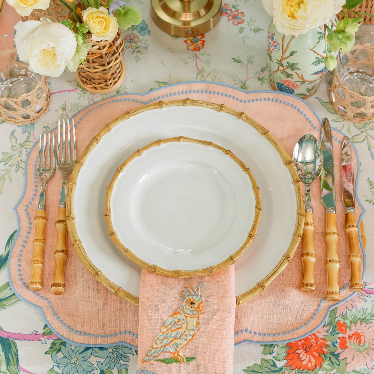 Nancy Bamboo Dinner & Starter Plates (Set of 8)