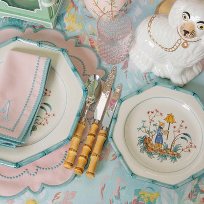 Patricia Blue Bamboo Starter Plate