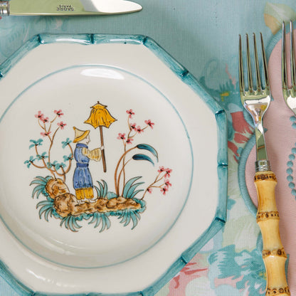 Patricia Blue Bamboo Starter Plate