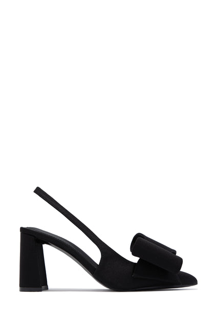 Tiffany Slingback Bow Pumps - Black