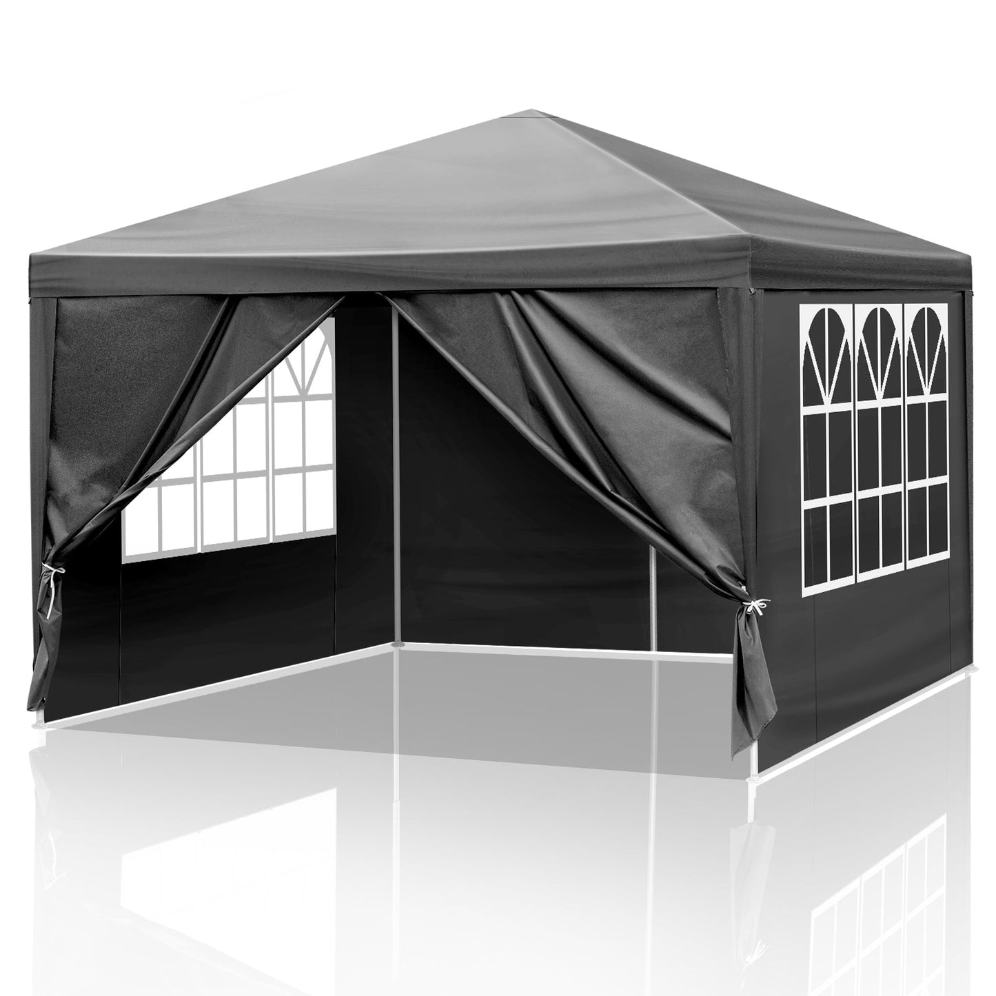 10x10ft Outdoor Party Tent Canopy – Waterproof PE Cloth & Powder-Coated Steel Frame for Weddings, BBQs & Events