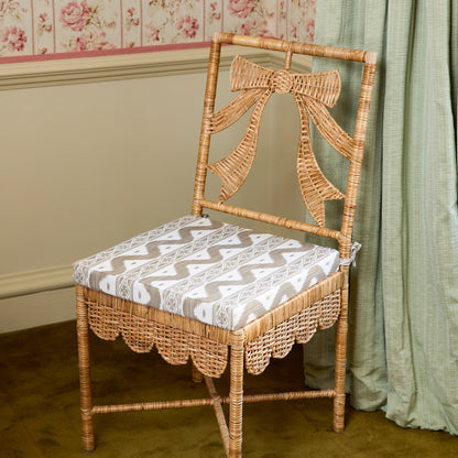 Putty Ikat Seat Pad Cushion