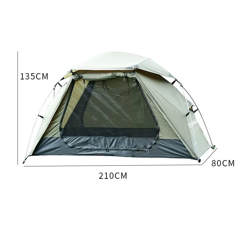 Portable Single-Person Camping Cot Tent – 7001 Aluminum Alloy, 210D Ripstop Polyester