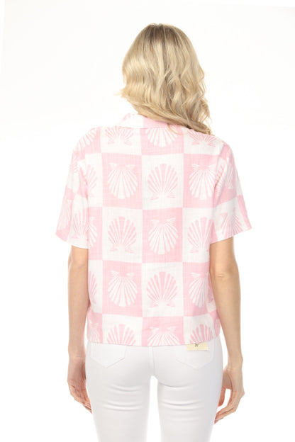 Charlie B Shell Printed Button-Up Shirt C4614-787A