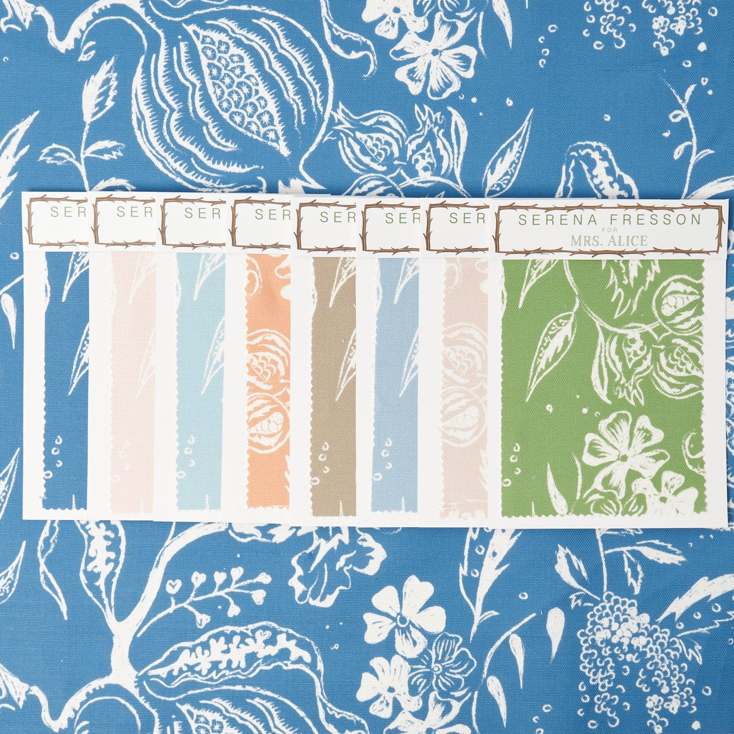 French Blue Chelsea Square Fabric
