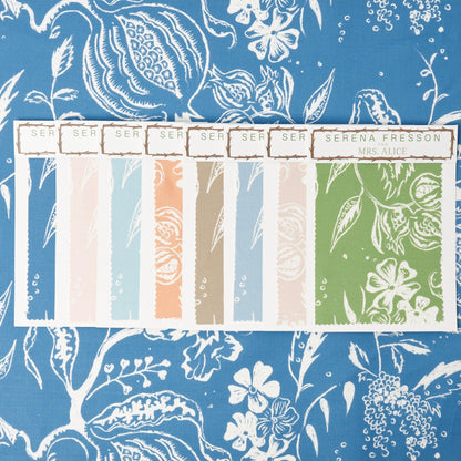 French Blue Chelsea Square Fabric