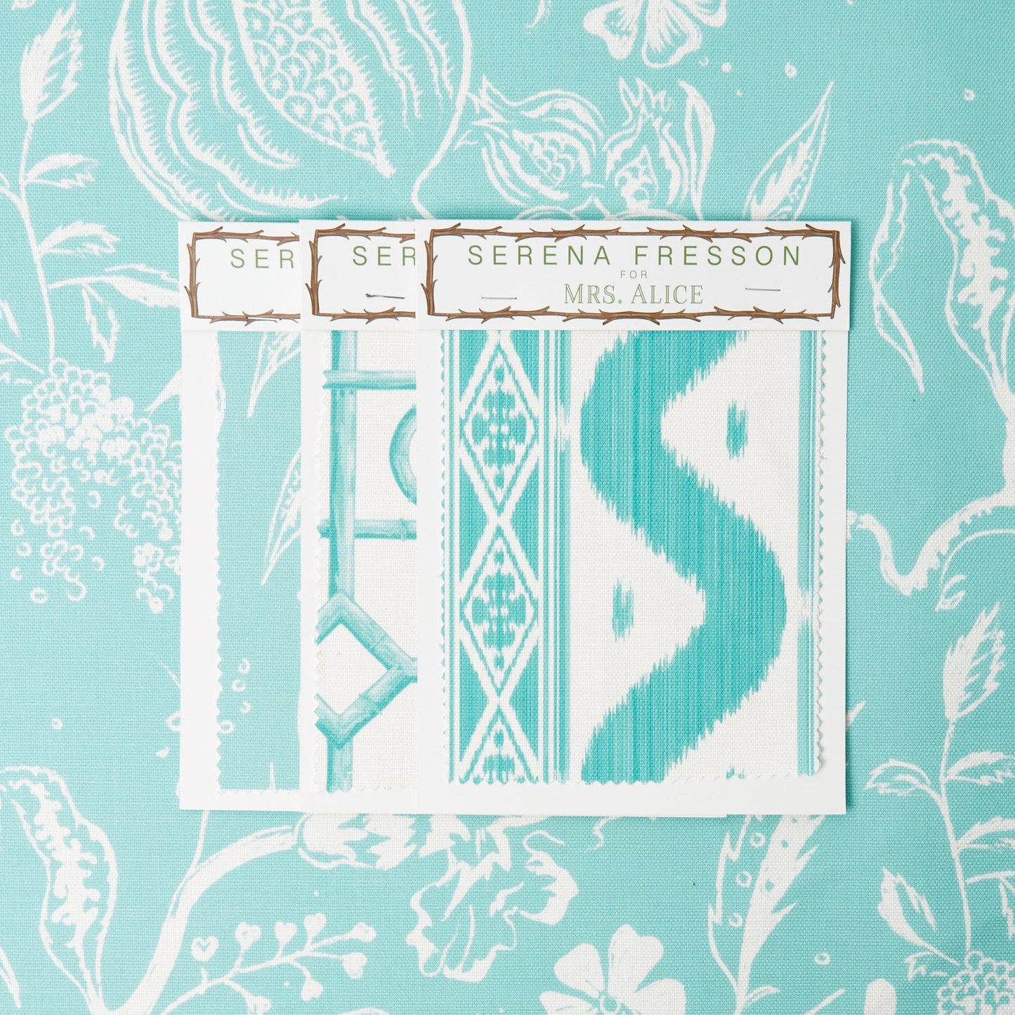 Turquoise Chelsea Square Fabric
