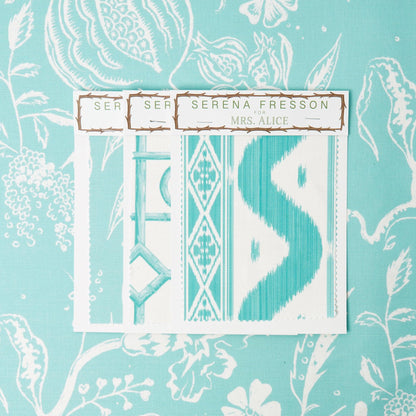 Turquoise Chelsea Square Fabric