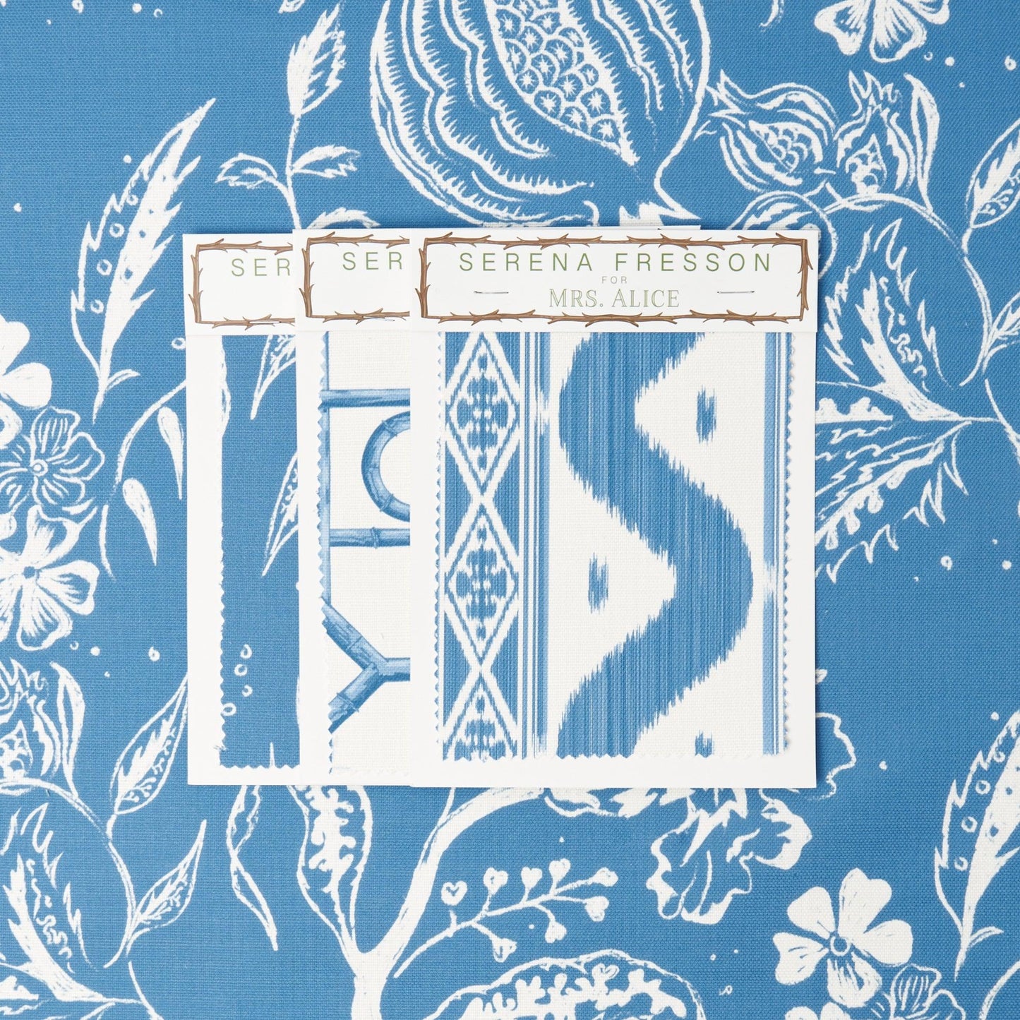 French Blue Chelsea Square Fabric