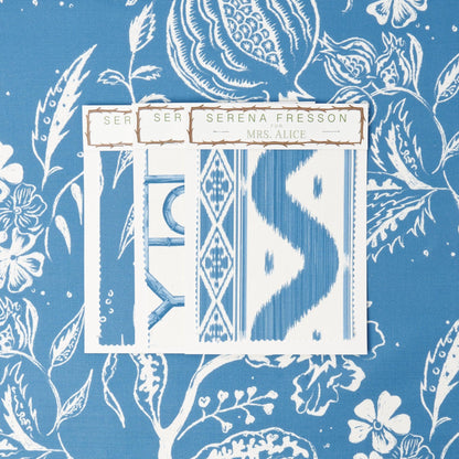 French Blue Chelsea Square Fabric