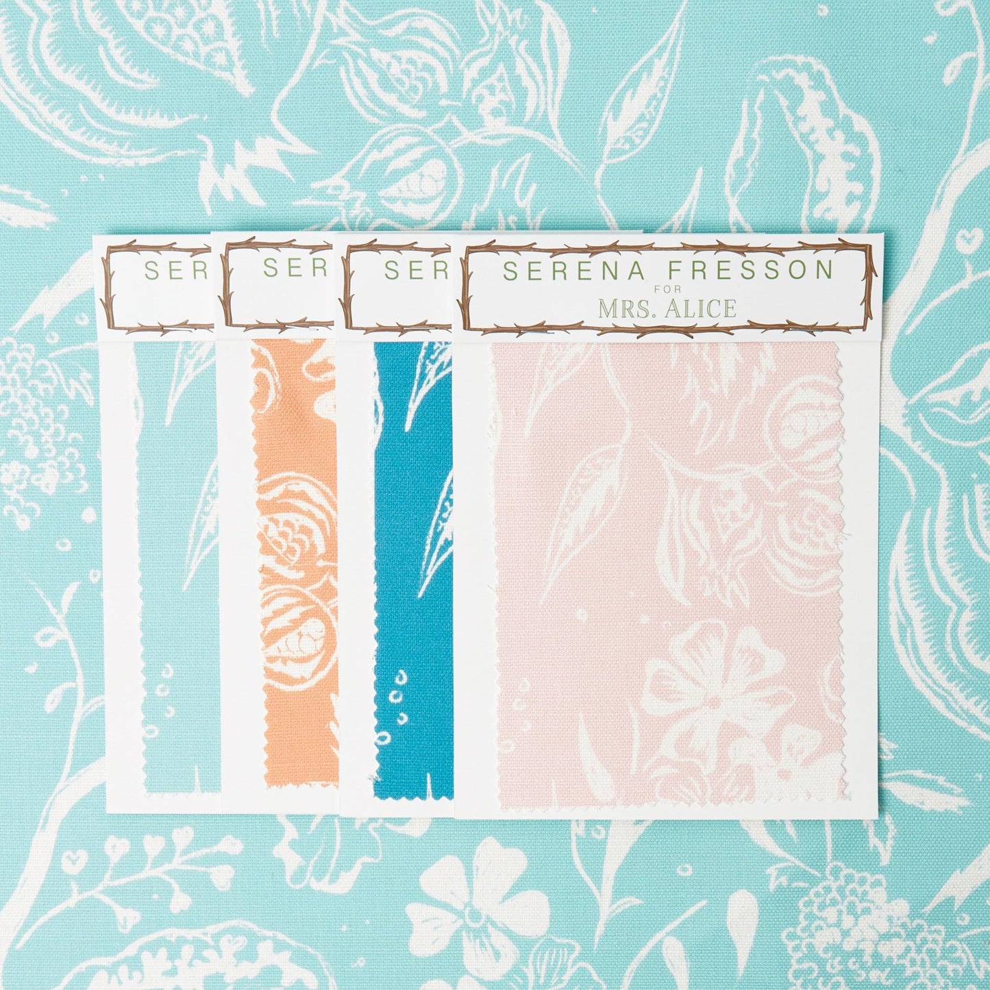 Turquoise Chelsea Square Fabric