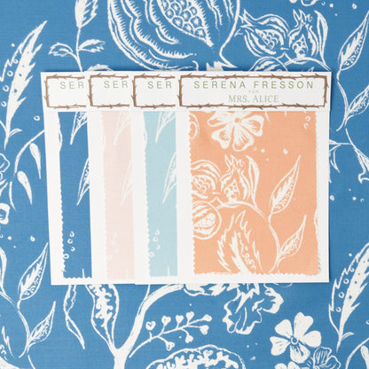 French Blue Chelsea Square Fabric
