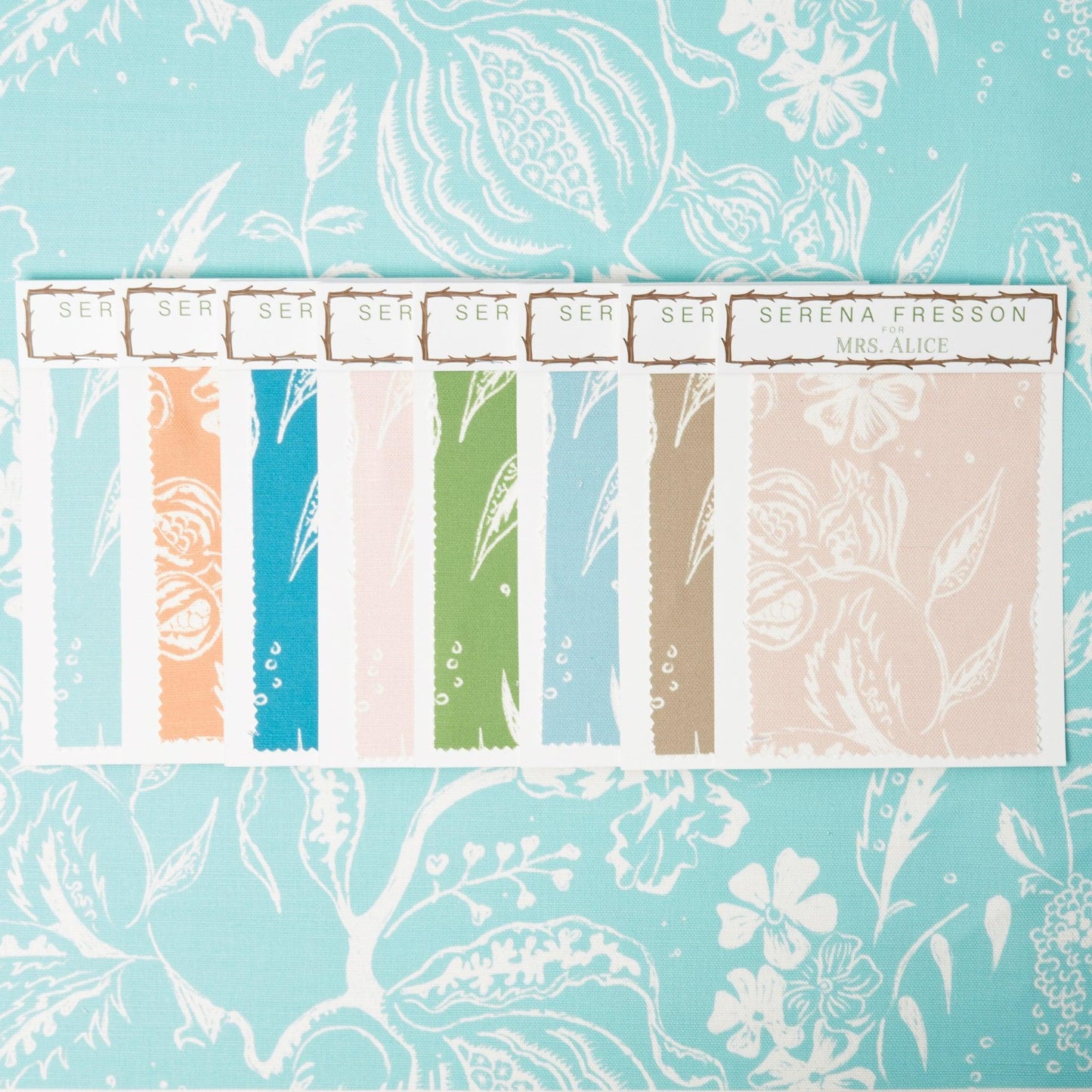 Turquoise Chelsea Square Fabric