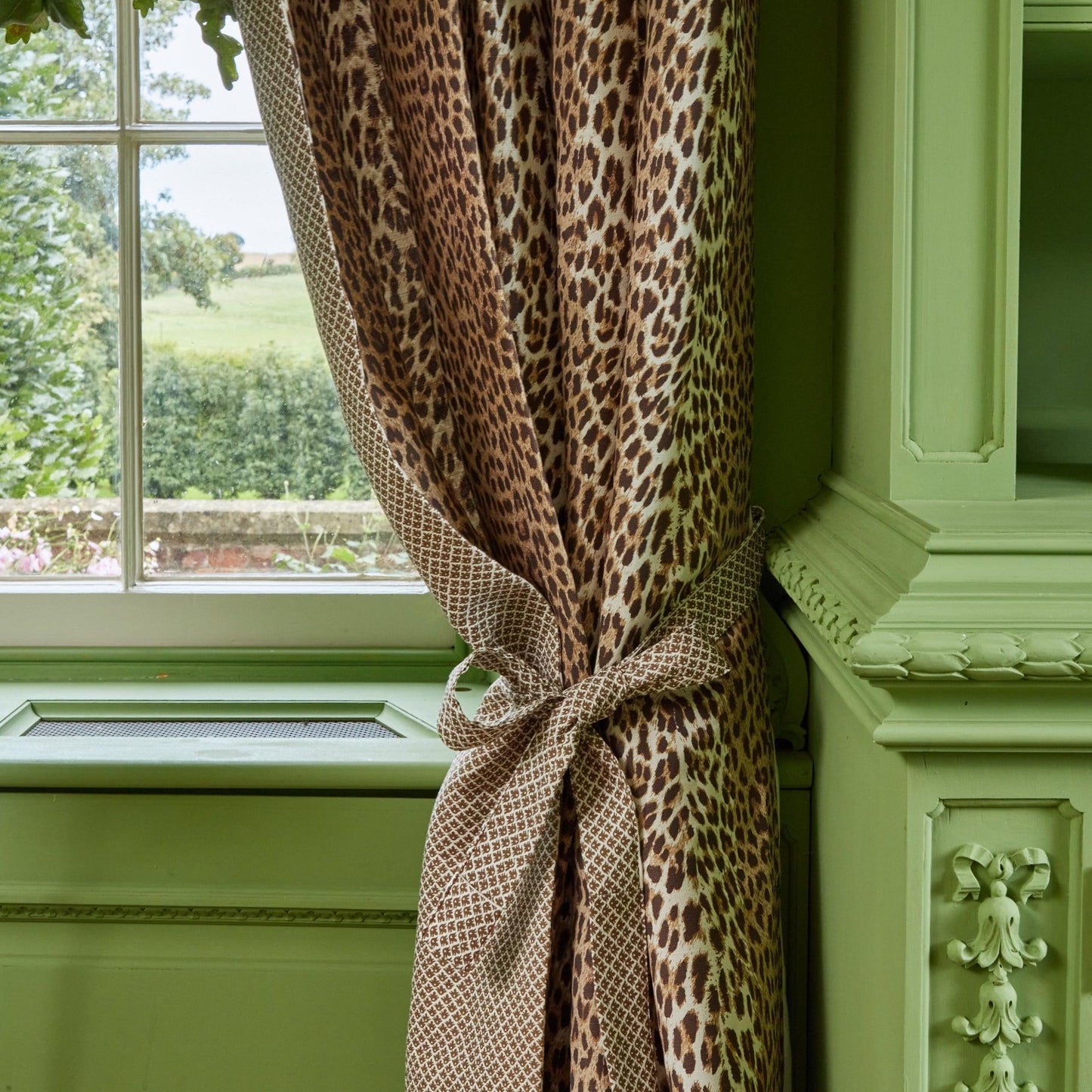 Chestnut Brown Leopard Fabric