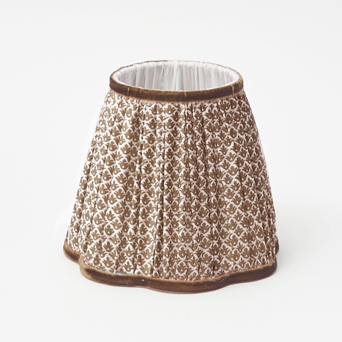 Rattan Bardot Rechargeable Lamp with Chocolate Lotus Shade (18cm)