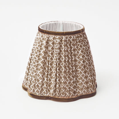 Rattan Bardot Rechargeable Lamp with Chocolate Lotus Shade (18cm)