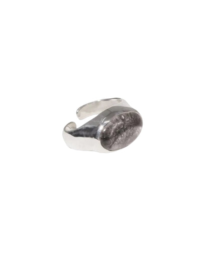 Oval Sculpture Ear Cuff