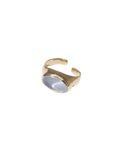 Oval Sculpture Ear Cuff