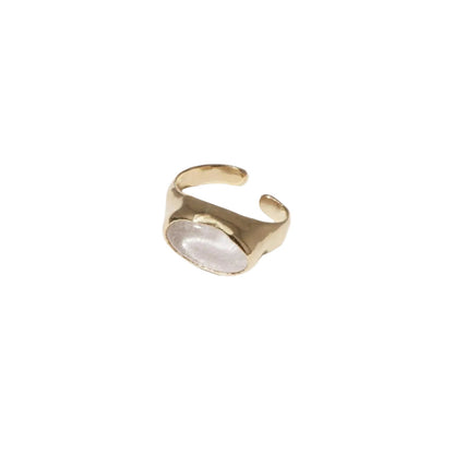 Oval Sculpture Ear Cuff