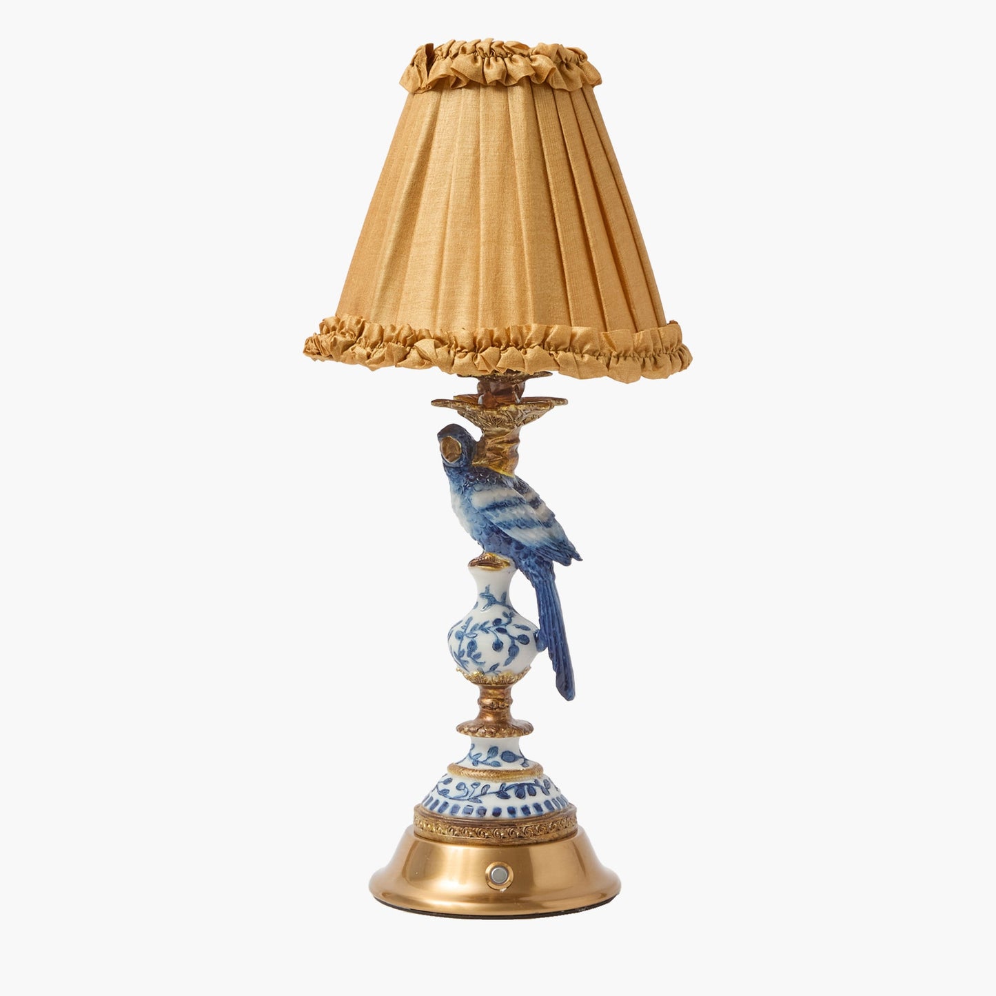 Caramel Frilled Silk Lampshade (18cm)