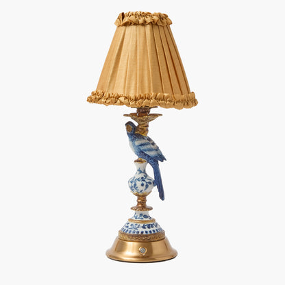 Caramel Frilled Silk Lampshade (18cm)