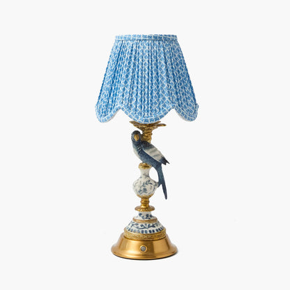 Blue Lotus Deep Scallop Lampshade (18cm)
