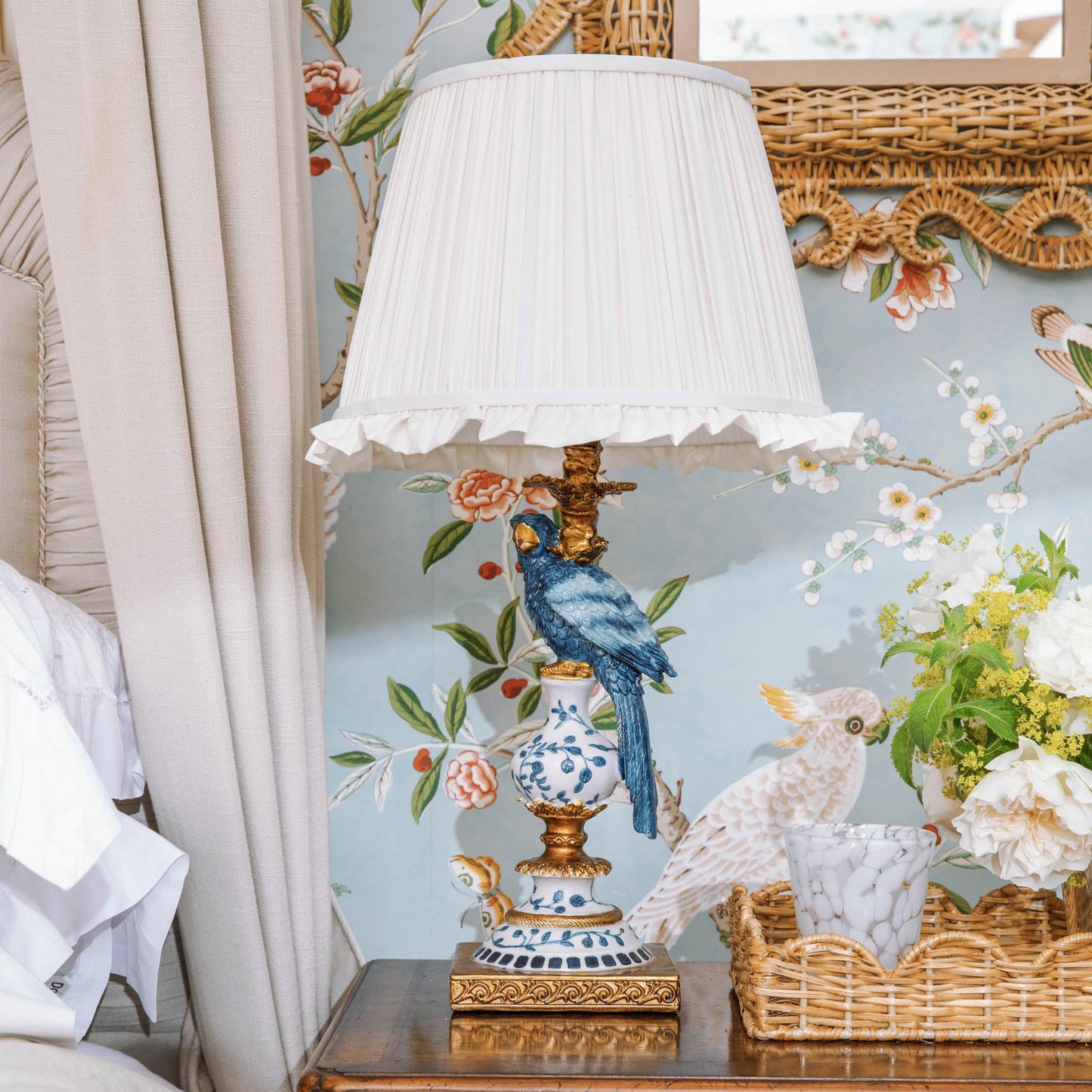 Cream Ruffle Lampshade (30cm)