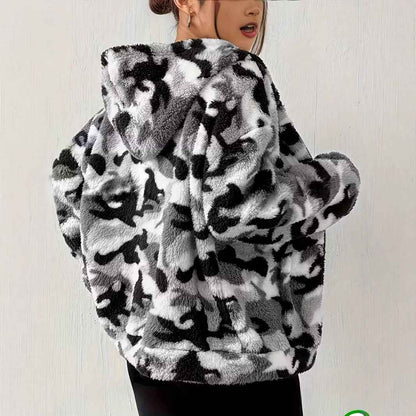 Men's Plush-Lined Camouflage Warm Jacket – Fleece Interior Outerwear