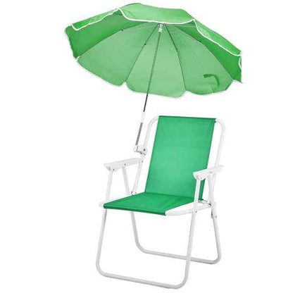 Folding Beach Chair with Detachable Umbrella – Lightweight, 265 lb. Capacity