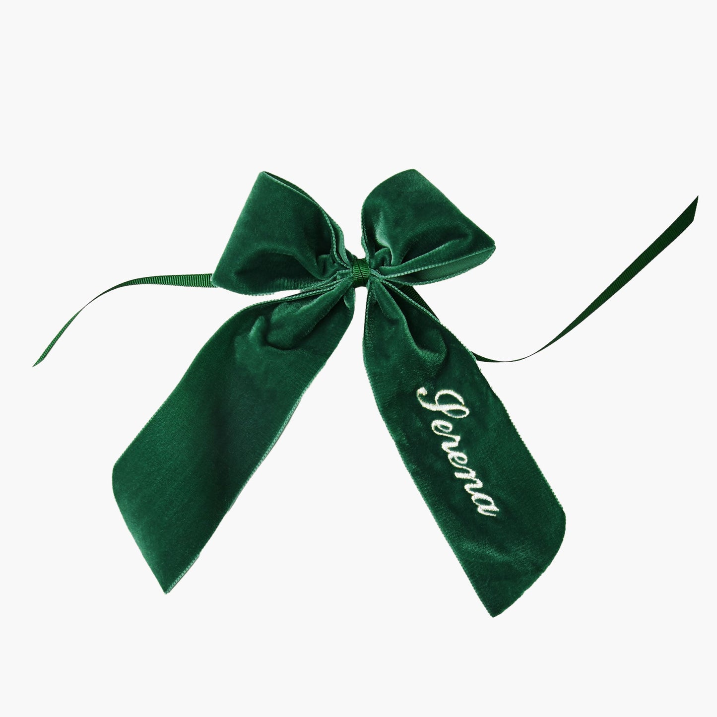 Dark Green Personalisable Bow